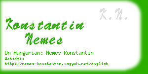 konstantin nemes business card